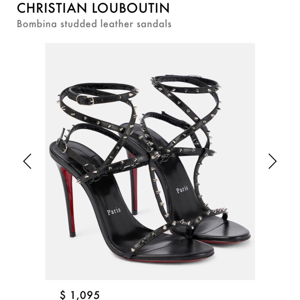 Excellent condition Christian Louboutin sandal. Bombina Spikes 100 size 39.5